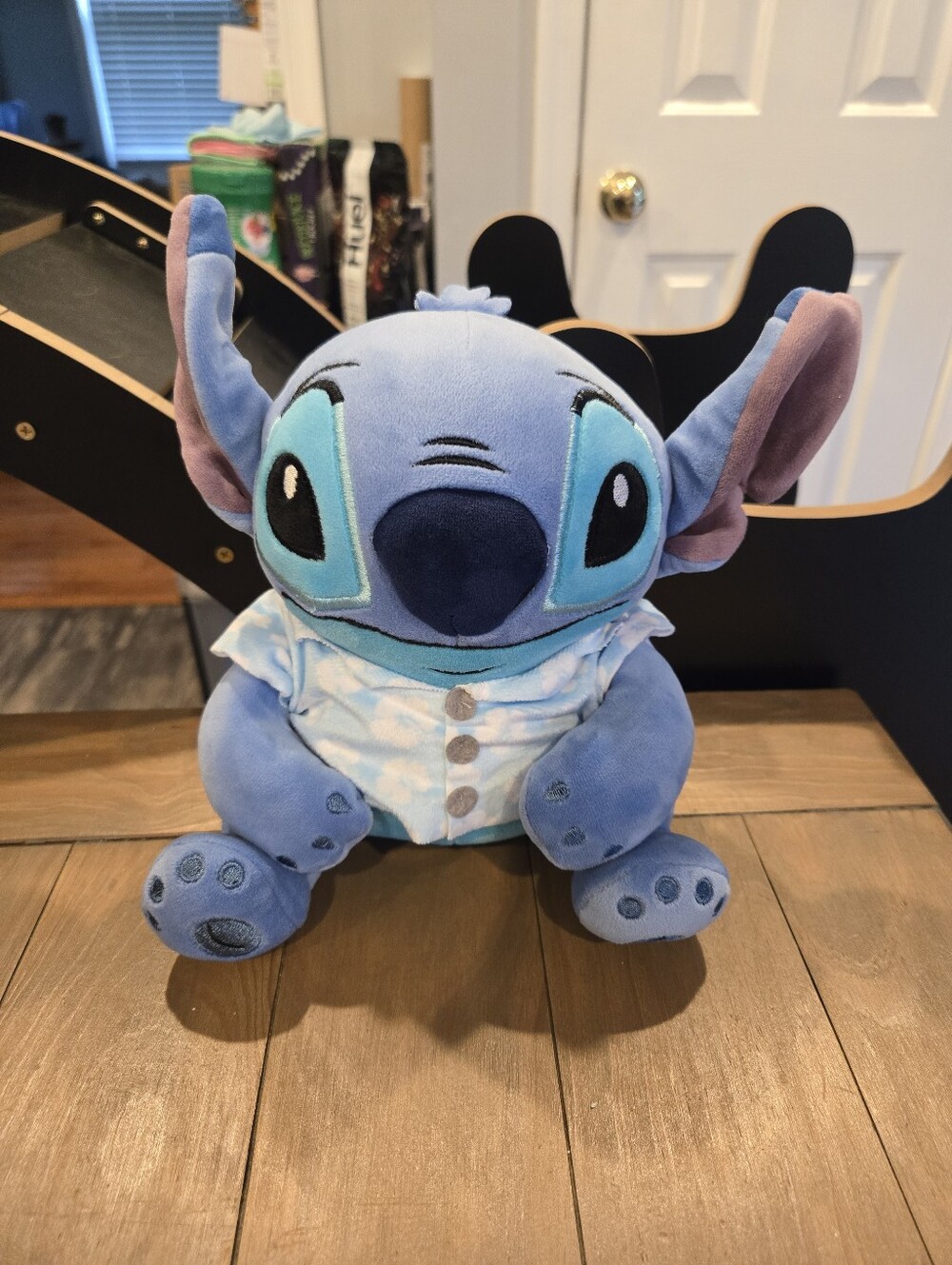 Disney Stitch Plush in Blue Cloud Pajamas